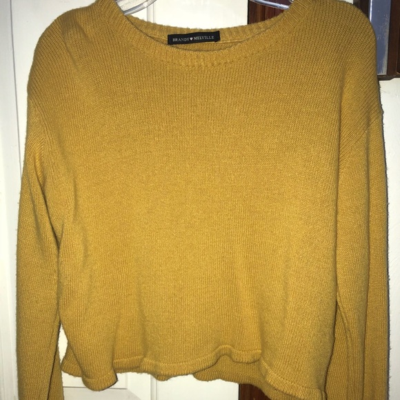 brandy melville yellow sweater